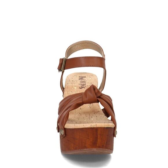 KORKS NEW Women's Dawson Wedge Sandals with Cork Footbed Brown Size 10 - Picture 3 of 11